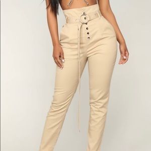 FASHION NOVA high waisted khaki pants